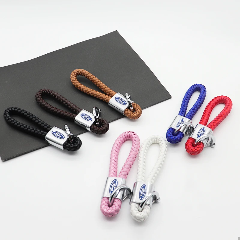 

Use simple and stylish car woven keychains, metal keychains, horseshoe buckles, suitable for car keychains with Ford logo