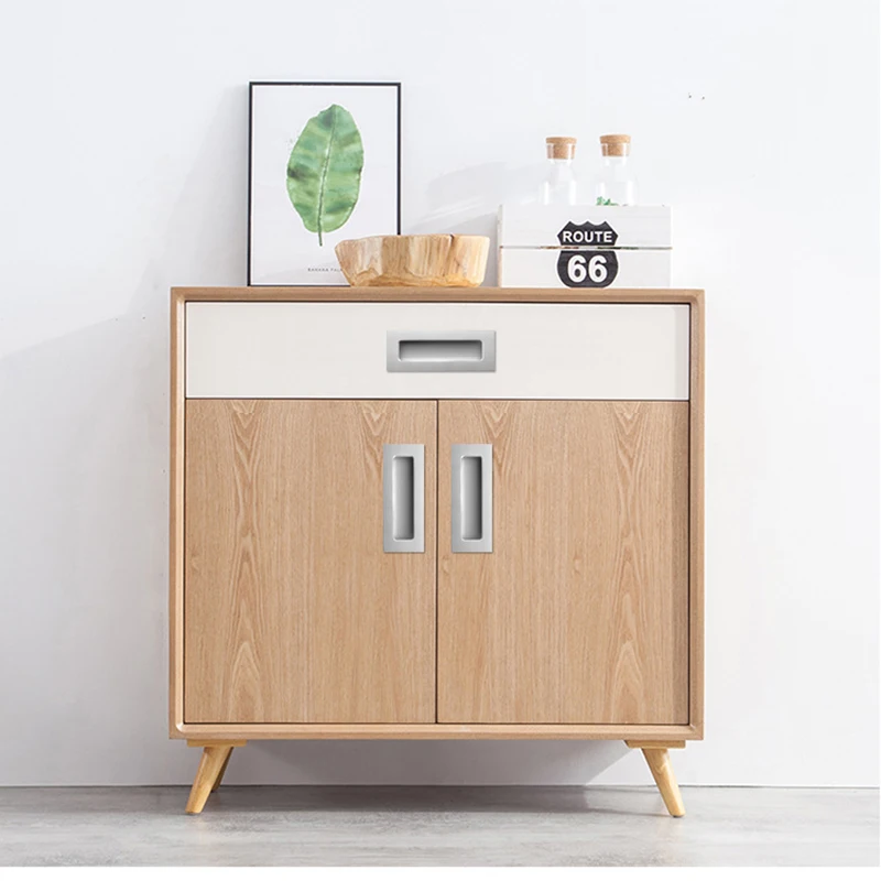 Черные Скрытые Ручки из алюминиевого сплава для раздвижных дверей межкомнатных