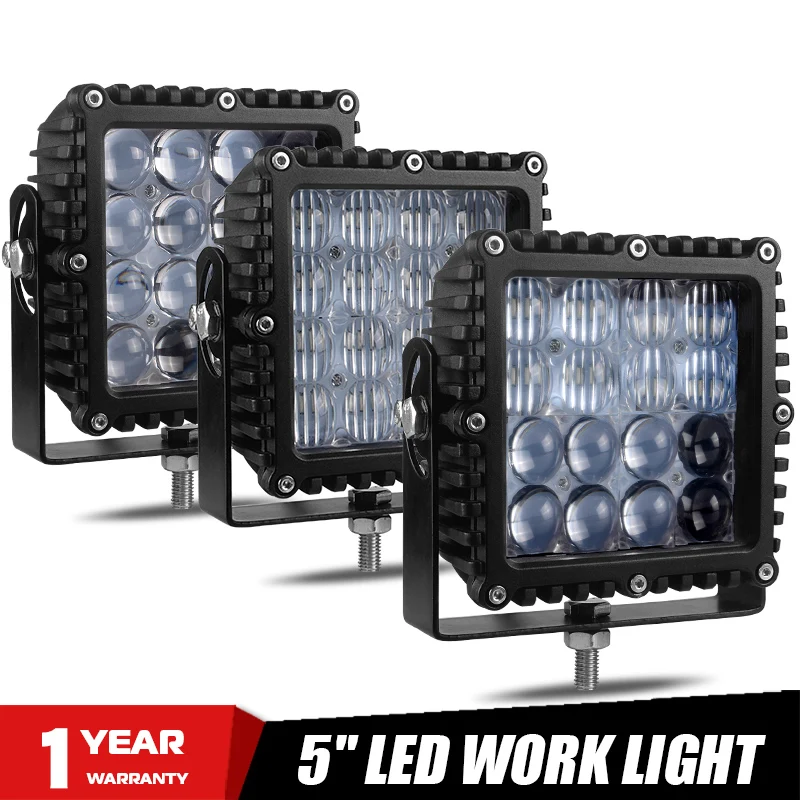 Новый 5-дюймовый квадратный светодиодный рабочий светильник прожекторный