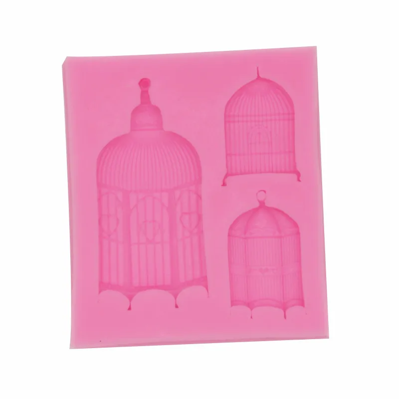 Форма для клетки птиц форма торта с 3 ячейками силиконовая помадки инструменты