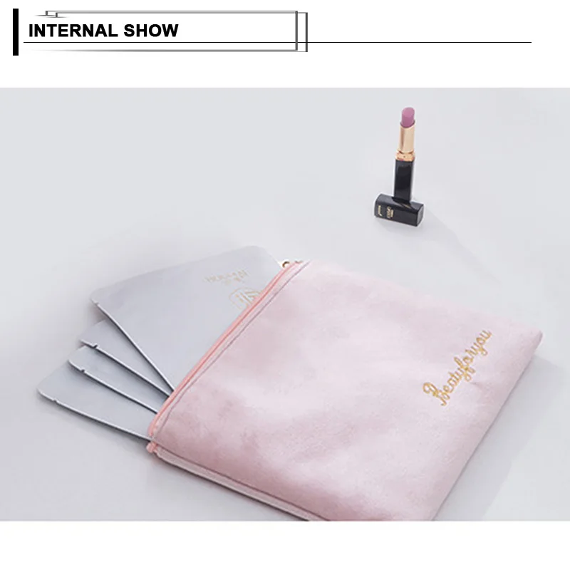 Женская косметичка милый мини Мягкий Бархатный Чехол для макияжа сумка на молнии