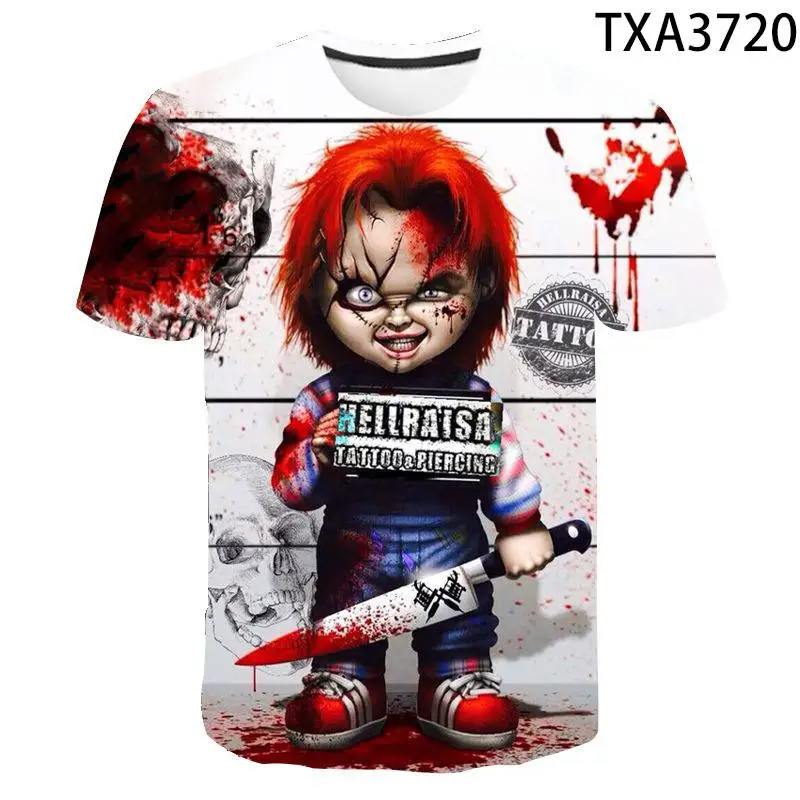 

3D printed T-shirt Chucky casual mango shorts boys and girls fashion children street style new men's women's cool children's top