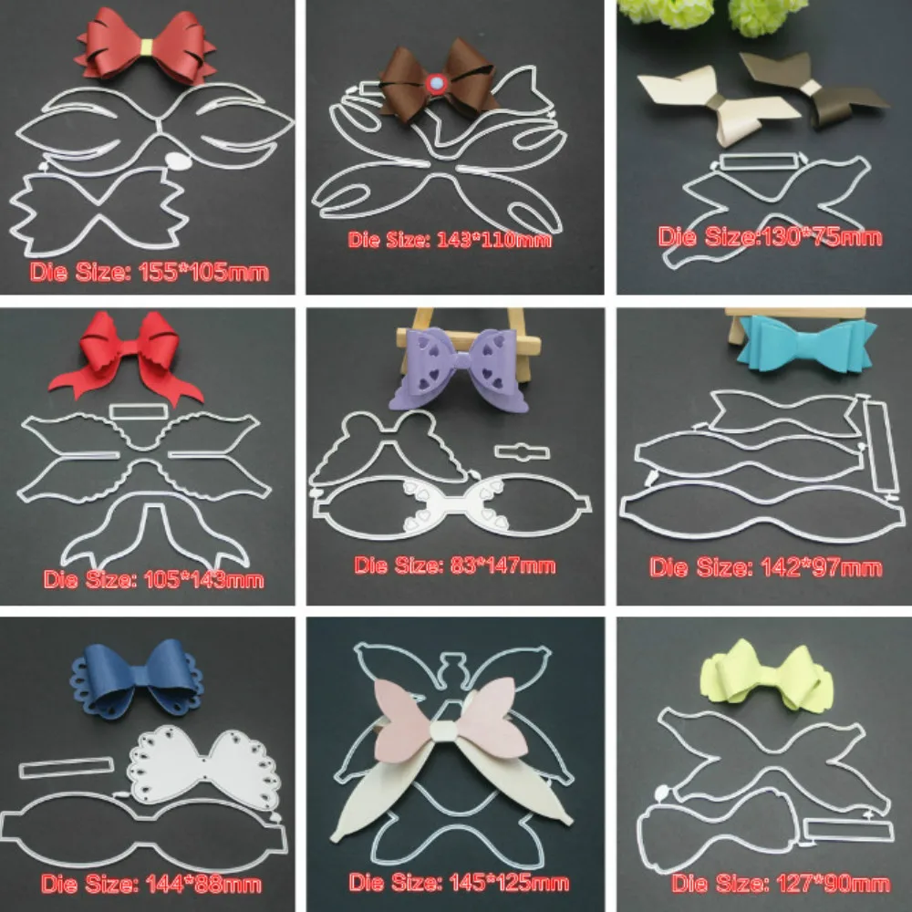 

1PC 9designs Butterfly Bow Metal Cutting Dies Stencils For Card Making Decorative Embossing Suit Paper Stamp DIY Cutdie