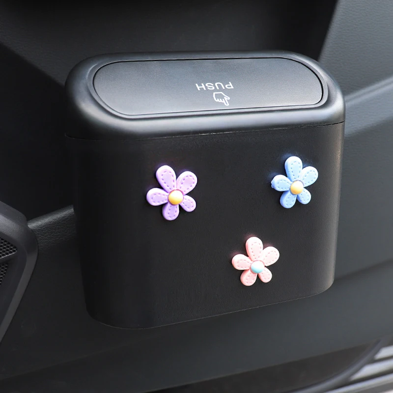 Милая Мини-мусорная корзина для автомобиля мусорная внутренняя органайзер