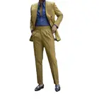 Красивые двубортные мужские свадебные смокинги для жениха приталенный силуэт с заостренным лацканом Мужская одежда для лучшей вечеринки выпускного Блейзер костюм (пиджак + брюки)