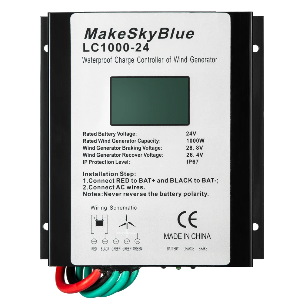 Makeskyblue Контроллер заряда ветра для 1000 Вт 48 в 1000 Вт 24 в 2000 Вт 48 В переменного тока ветряной генератор