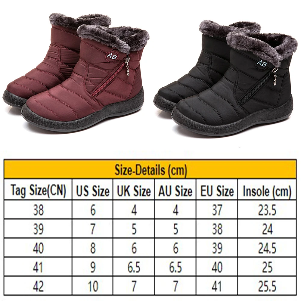 Женские ботинки водонепроницаемые зимние зимняя обувь женские повседневные