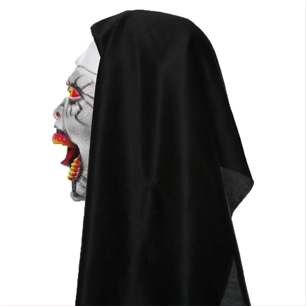 Маска конкурринга 2 монахини для Хэллоуина страшная Женская гримаса реквизит