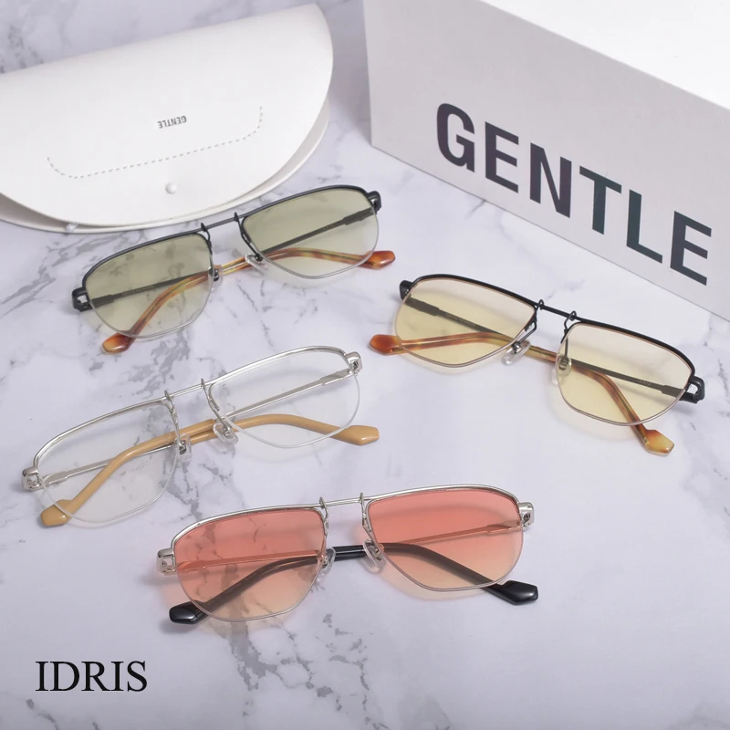 

GM 2021 new style pilot Prescription glasses Frame GENTLE Idris Optical Eyeglasses Frames for Men Women Reading glasses