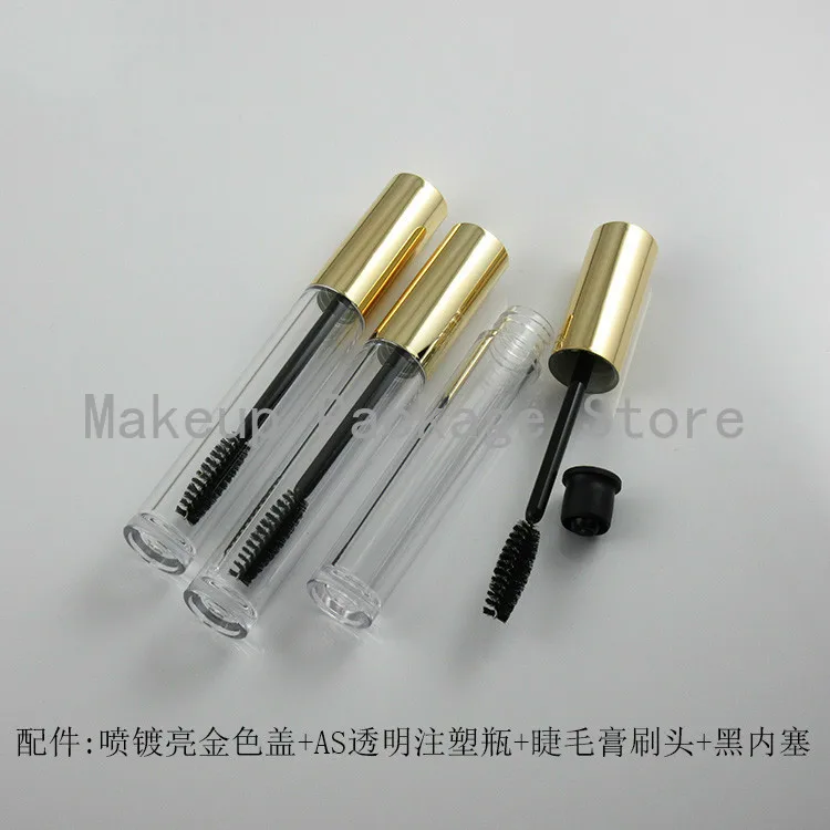 

10/30/50pcs 6ml Empty Makeup DIY Lip Gloss Bottle Cylindrical Gold Cap Eyelash Bottle/eyeliner Tube Cosmetic Refillable Bottles