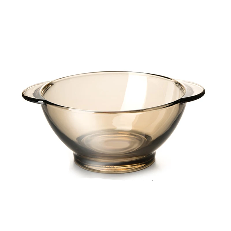 Утолщенная термостойкая чаша из закаленного стекла прозрачная темно коричневая