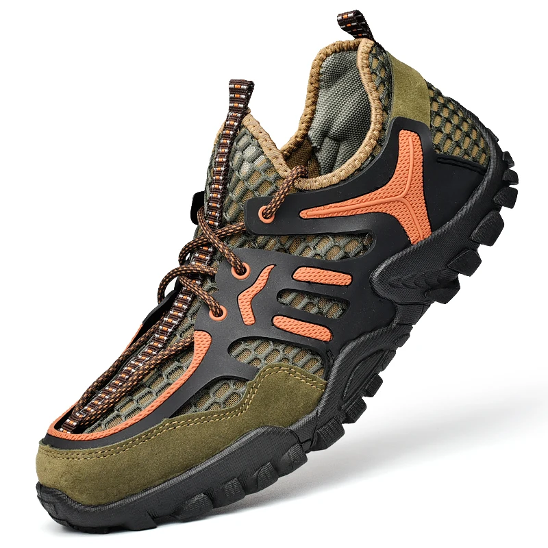Новейшая модель Для мужчин горный сандалии мужские туфли из сетчатого материала