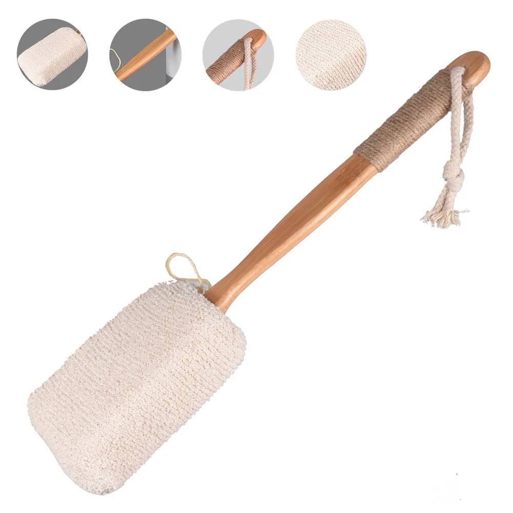 Сухая кожа нескользящий душ портативная очистка спины скруббер длинная ручка