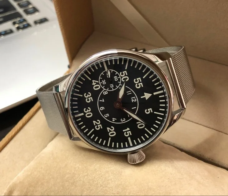 Мужские механические часы с сапфировым стеклом 44 мм|Мужские часы| |