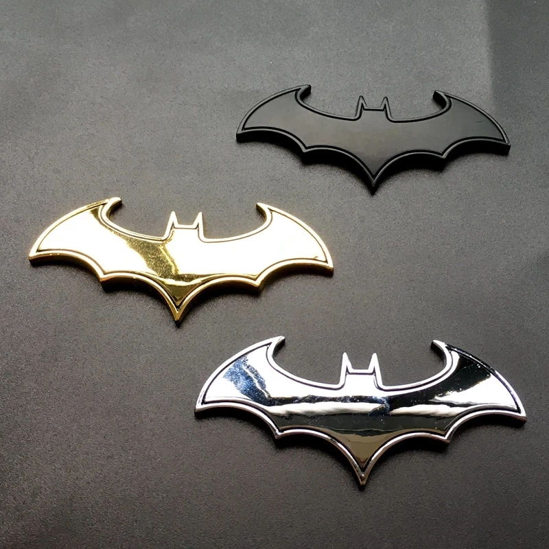 

3D Metal Bat Auto Car Logo Cartoon Sticker Metal Badge Emblem Tail Decal Motorcycle Car Styling Decoration Accessories