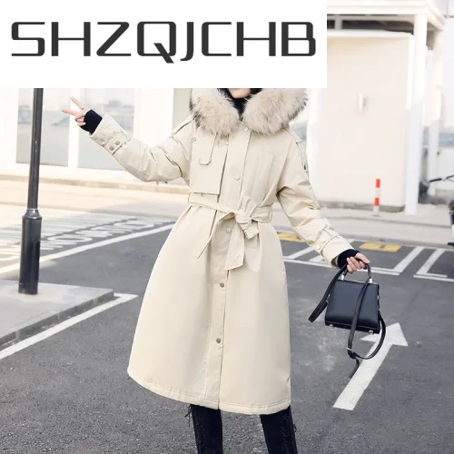 

Женский пуховик JCHB, Женская куртка, пуховик, теплая зимняя одежда, длинная Корейская модель 2021 года, Casaco Feminino Inverno 9823 Pph725