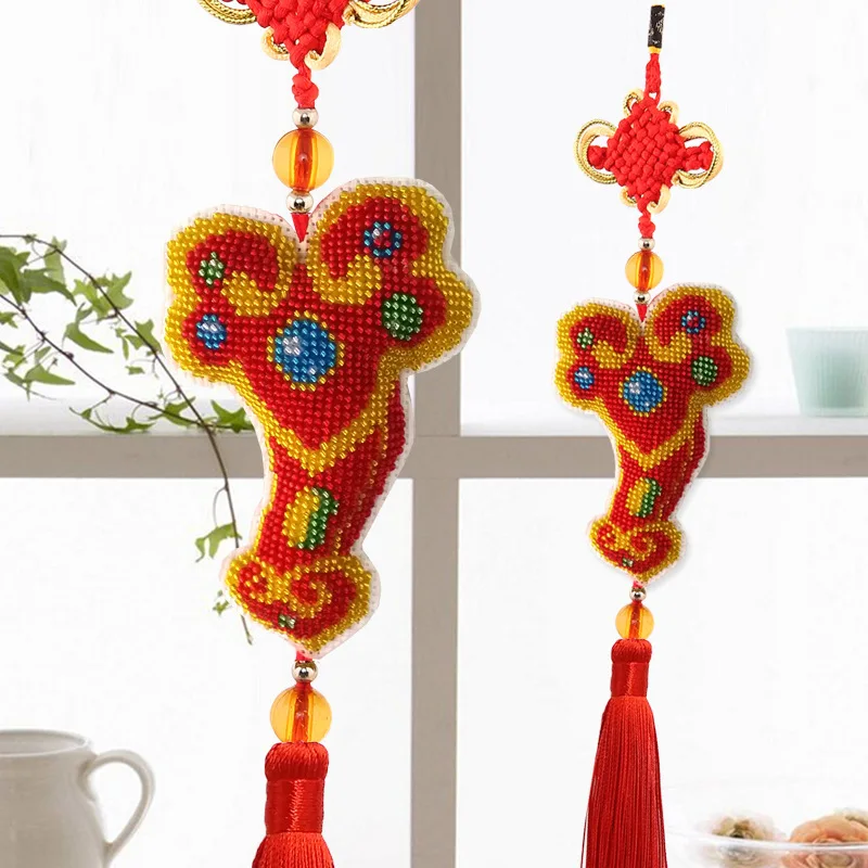 

YH059 Cross-stitch Cross Stitch Kits Embroidery Set for Needlework Beads Homefun Decorations Printed Car Pendant Bead Stitch