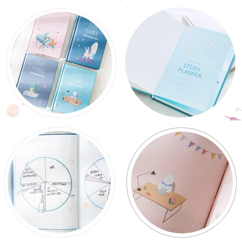 Новый учебный планер 13x18 см 268 страниц мультяшный дневник недатированный