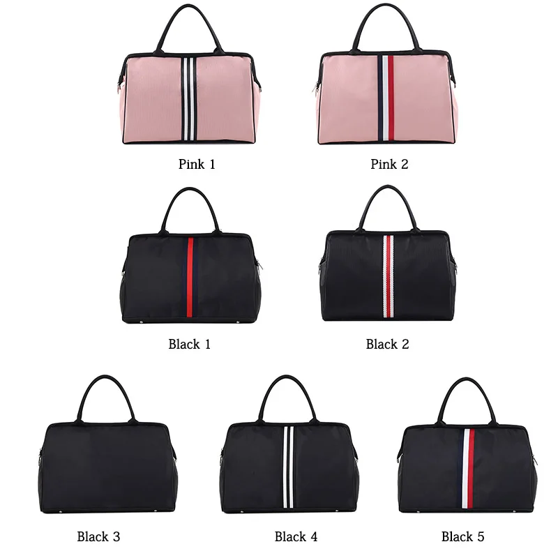 WOBAG модная полосатая Женская дорожная сумка выходные спортивные сумки для