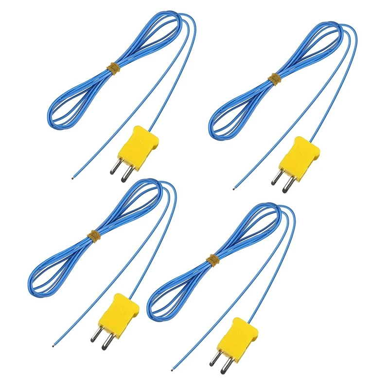 

Датчик температуры K-типа 2 м, датчик температуры, датчик температуры s, диапазон измерения от-40 до 400 ℃ (от-104 до 752 ℉), 4 шт.