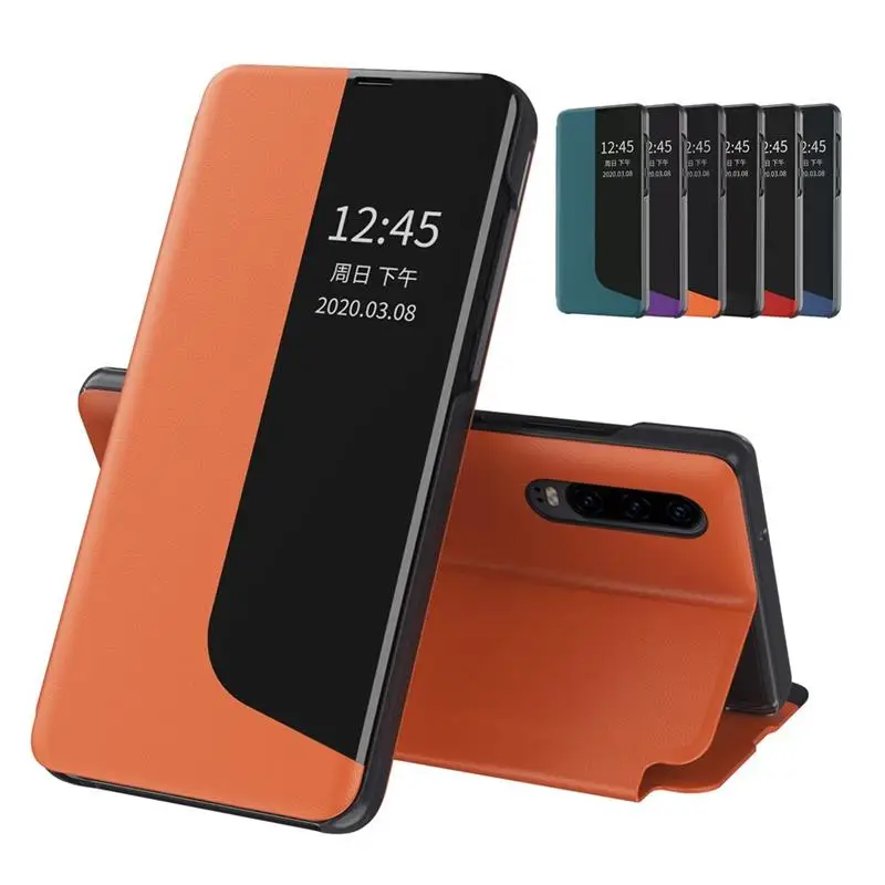Новый Умный большой кожаный чехол для Huawei P40 Lite E P30 Pro P20 подставка Mate 20 Fundas|Бамперы|