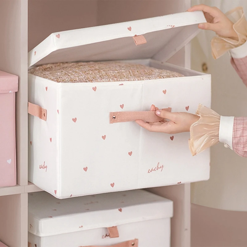 

Large Capacity Storage Boxes With Lids Folding Storage Box Closet Organizer Clothes Toys Sundries Organizer Box