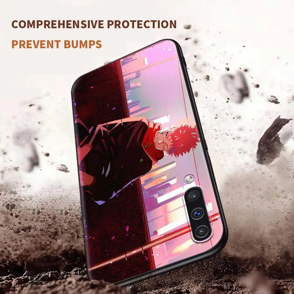 

Jujutsu Kaisen Gojou Satoru Luxury Case For Samsung Galaxy A50 A10 A70 A20e M31 A30 A40 A02s M30s M21 M11 F41 TPU Black Cover