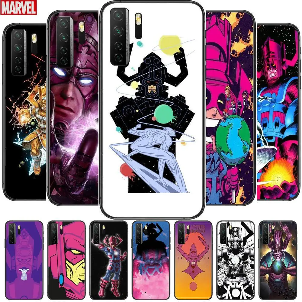 Черный мягкий чехол с изображением комиксов Marvel Galan для Huawei Nova 8 7 6 SE 5T 7i 5i 5Z 5 4 4E 3 3i 3E