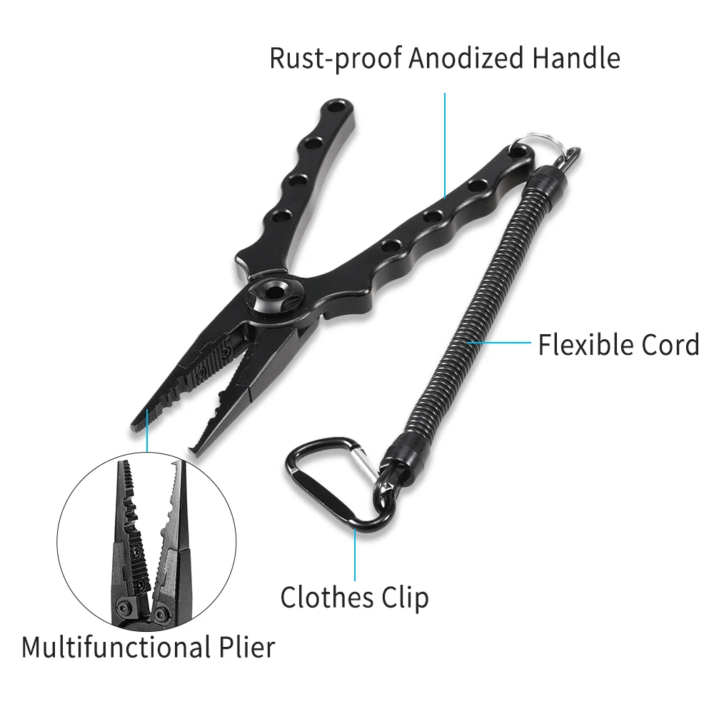 Алюминиевые плоскогубцы для рыбалки кольцевые резаки крючки удаления