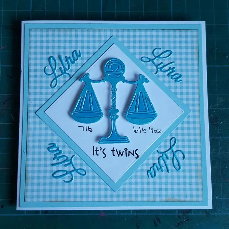 Двенадцать созвездий весы девственницы Овен Телец Gemini металлические Вырубные