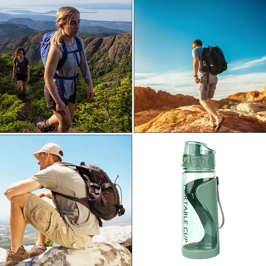 

Sports Water Bottles Gym Leak-proof Drop-proof Portable Shaker Mug Outdoor Travel Kettle Plastic Drink Water Bottle BPA Free