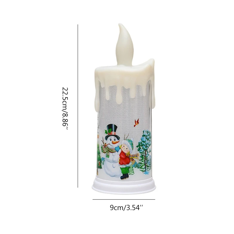 

Merry Christmas Electronic Teardrop Candle Simulation Tea Light Lamp Wedding Home Decoration