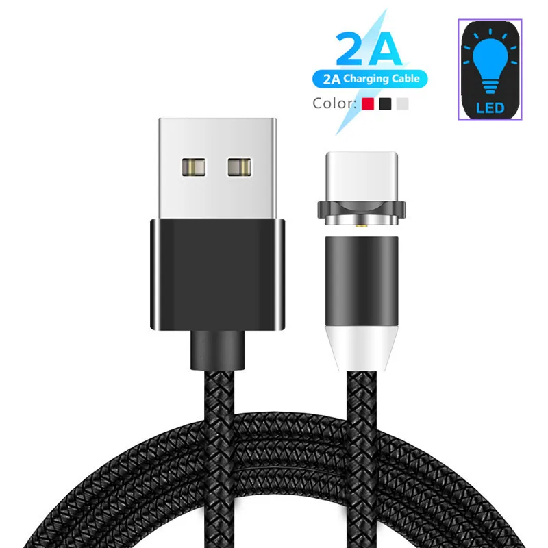 Магнитный зарядный кабель типа C для Huawei P Smart 2021 P20 P30 lite Honor View40 10 9X Xiaomi Redmi Note 9 8 7 usb
