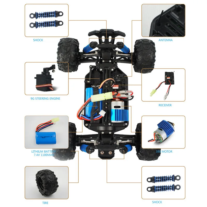 9301-1RC четырехколесный Багги гусеничный автомобиль высокоскоростная гоночная