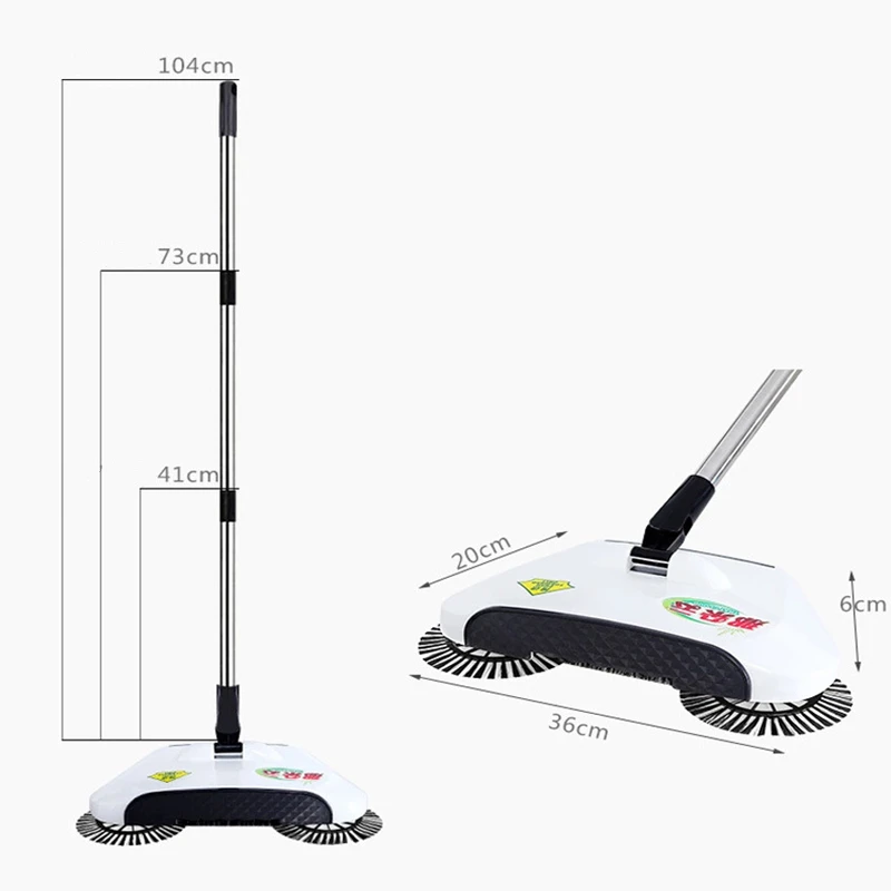 

Roller Design Hand-Pushing Sweeper Portable Broom All-in-one Stainless Steel Mop Sweeper Household Kitchen Cleaning Supplies