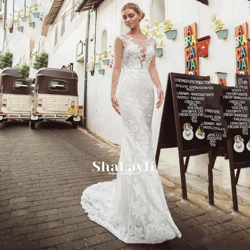 

Роскошное Свадебное платье, элегантное многослойное белое кружевное платье с V-образным вырезом, бусинами и кристаллами в виде листьев лото...