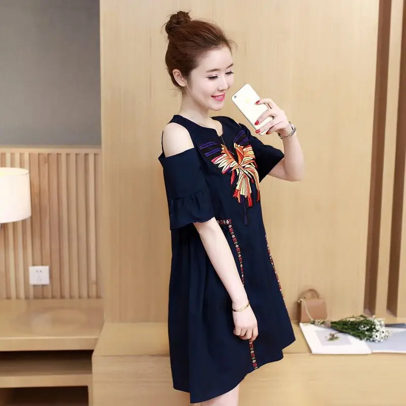 2021 летние платья для беременных без бретелек с коротким рукавом Одежда открытыми