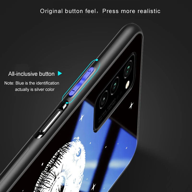 

Phone Cases for Huawei Honor V30 V30 Pro 5G cases Tempered glass men glossy shockproof phone Cover for Honor v30 pro 5g