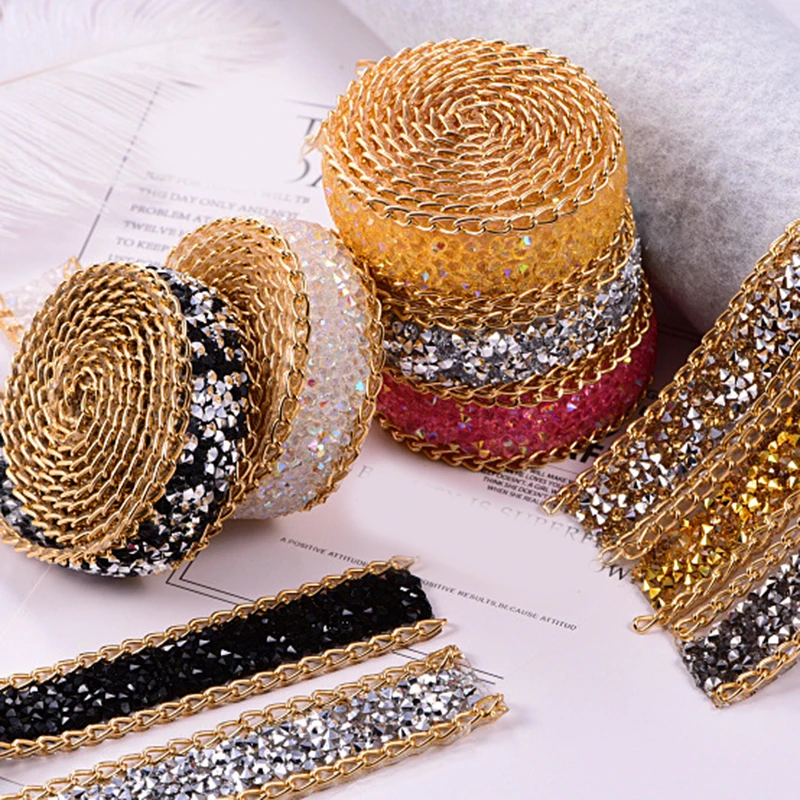 Chain Mesh Drill Adhesive Hot Damonds Lace Stick Rhinestone Patch DIY Handmade Sewing Gemstone Garment Accessories | Дом и сад
