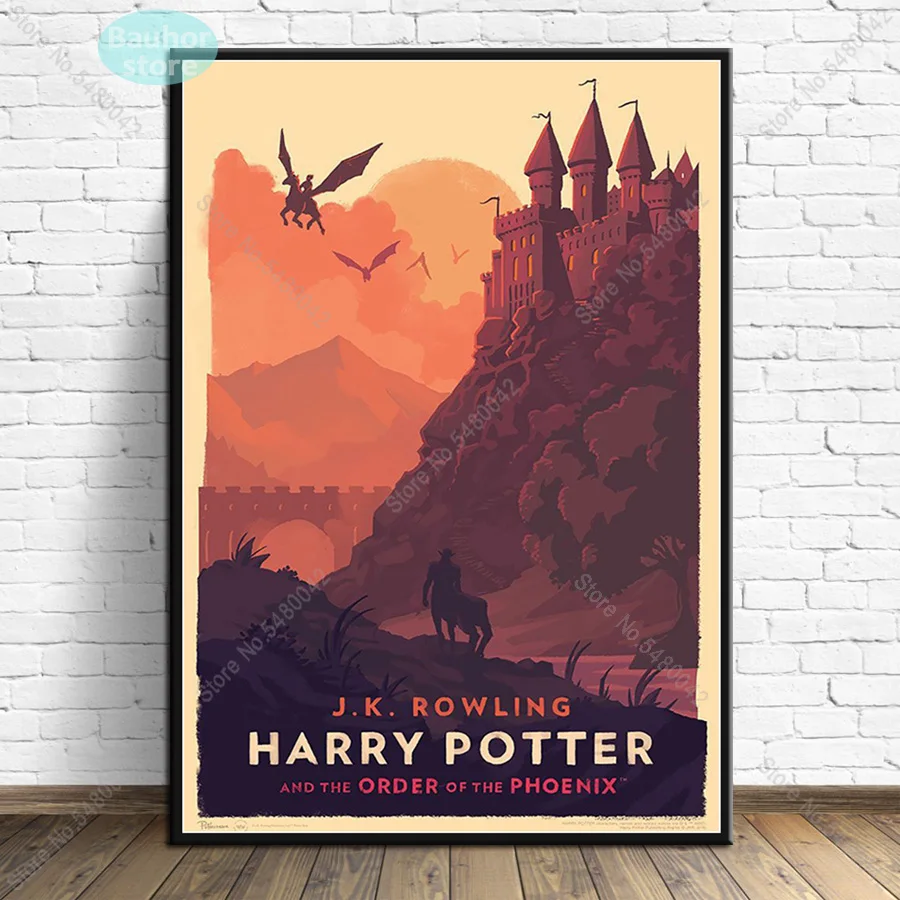 Harries плакат фильм поттерес Замок Хогвартс холст живопись плакаты и принты настенные художественные картины для гостиной домашний декор - Цвет: 05
