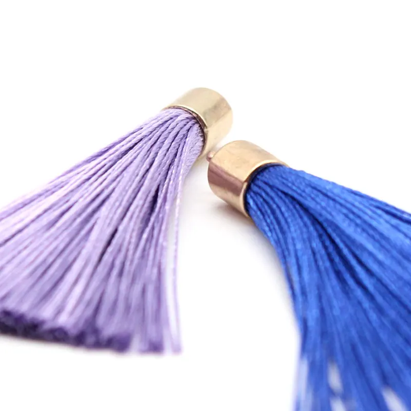 Винтажные кисточки из кожи и шелка 55 мм 10 шт. | Дом сад