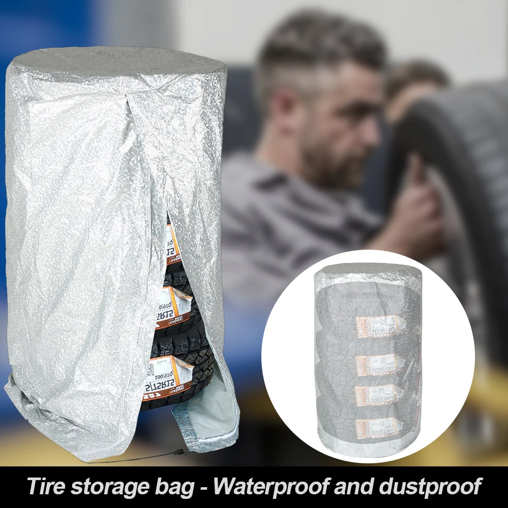 

24" Diameter Seasonal Tire Cover Waterproof Dust-Proof Wheel Protector for Truck SUV Trailer Rim Care Exterior Accessories