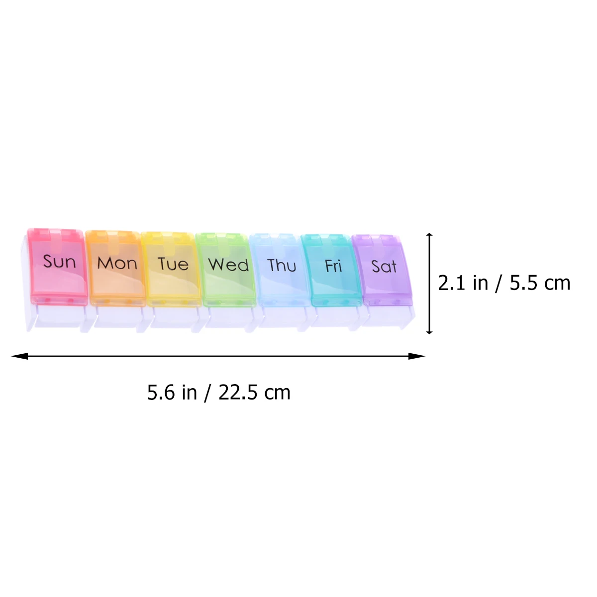 Коробка для таблеток органайзер еженедельных держатель хранения цветной с 7
