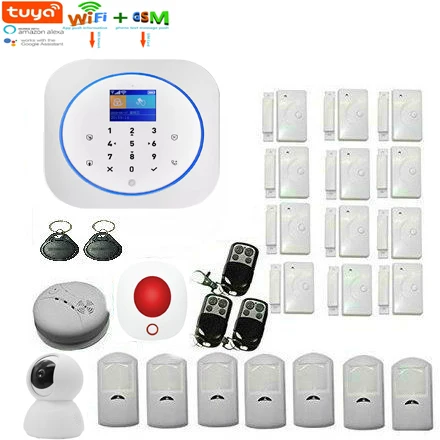 SmartYIBA Tuya приложение 433 МГц wifi GSM домашняя охранная сигнализация Система DIY комплект беспроводной датчик