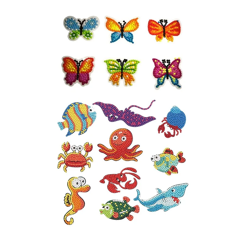 16 набор 5D алмазная картина стикер s наборы Пазлы изготовление стикер-6 бабочка и 10