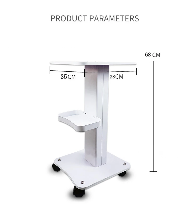Hot Selling Stand For Hydrafacial Machine Table Beauty Trolley Stand Holder Rolling Cart Roller Wheel Aluminum ABS Trolley Tool