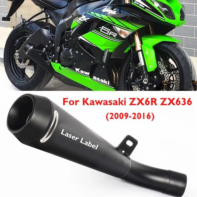 

For Kawasaki ZX6R ZX636 2009-2020 Motorcycle Exhaust Muffler Pipe Exhaust System Pipe Slip on ZX6R ZX636 for Kawasaki