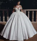 Новинка 2021 бальное платье с 3D аппликацией Свадебные платья с открытыми плечами сексуальные кружевные милые свадебные платья платье для невесты