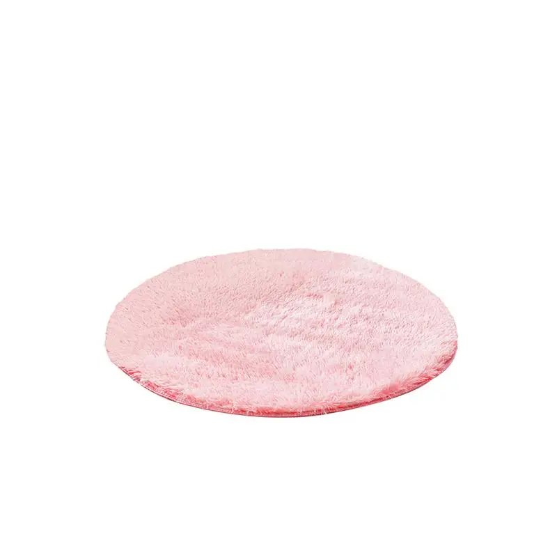 Pink EHOMEBUY, мягкие плюшевые круглые коврики, утепленные детские татами, коврики для гостиной, спальни, Декор, одноцветные, удобные, 9 размеров - Цвет: Pink