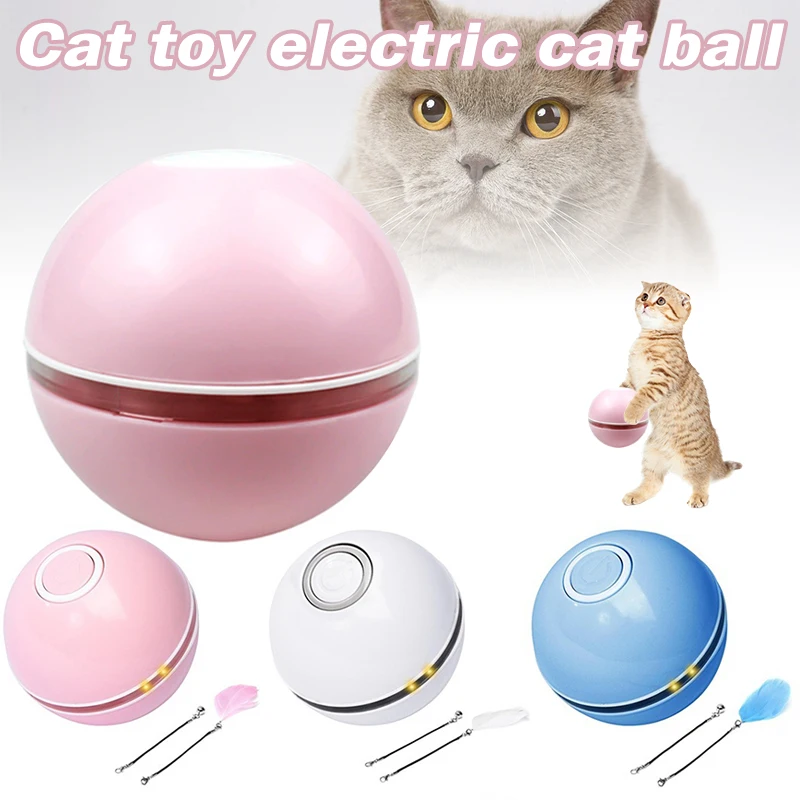 

Interactives Cat Toys Rechargeable Self Rolling Ball Smart Catcher Chasing Toy for Indoor